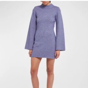 APPARIS Karl Marled Knit Mock-Neck Sweater Dress